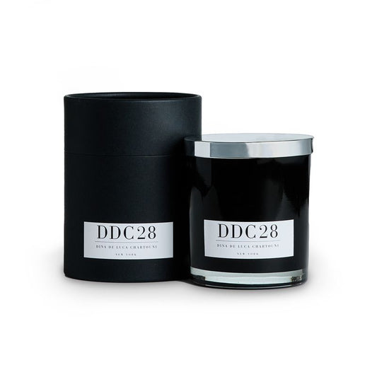 DDC28 Black Glass Candle